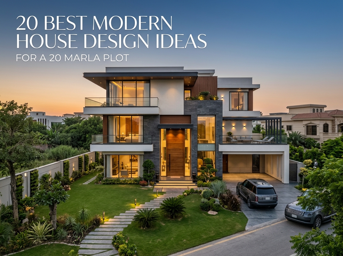 20 Best Modern House Design Ideas for a 20 Marla Plot